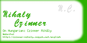 mihaly czinner business card